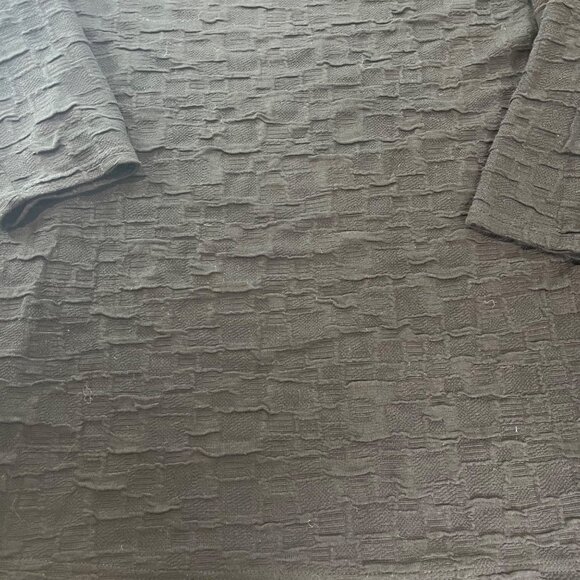 Peck & Peck Cowl Neck Textured Tunic Top Women's Size XL Black Rayon 3/4 Sleeves - Picture 6 of 11